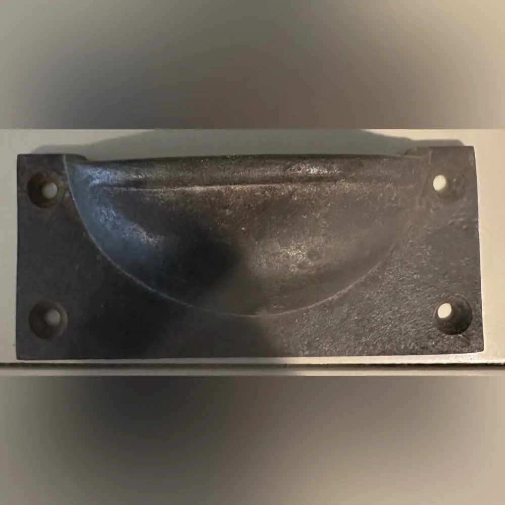 Restoration Hardware Black Cast Iron Cabinet Pull Handles Set of 4 Vintage Rare